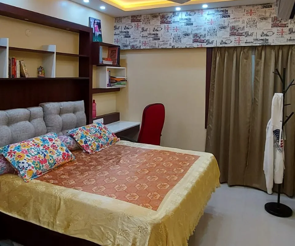 Bedroom with ambient lighting