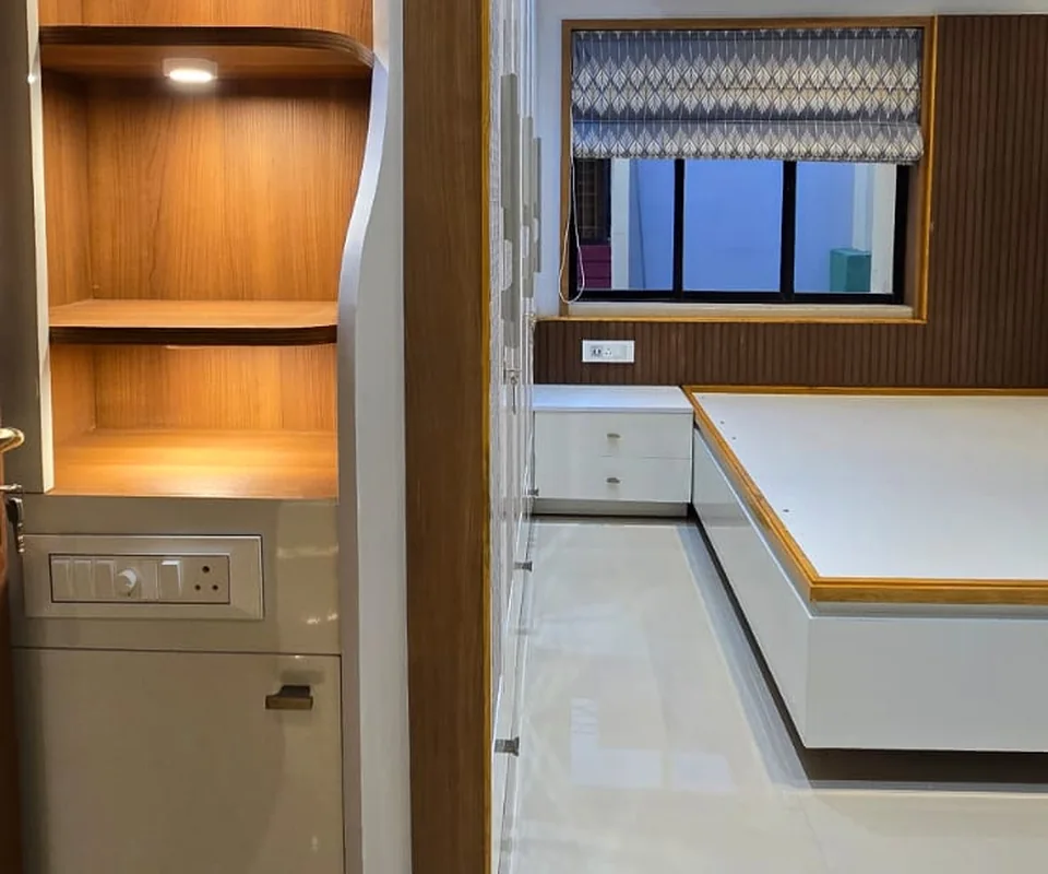 Bedroom storage detail