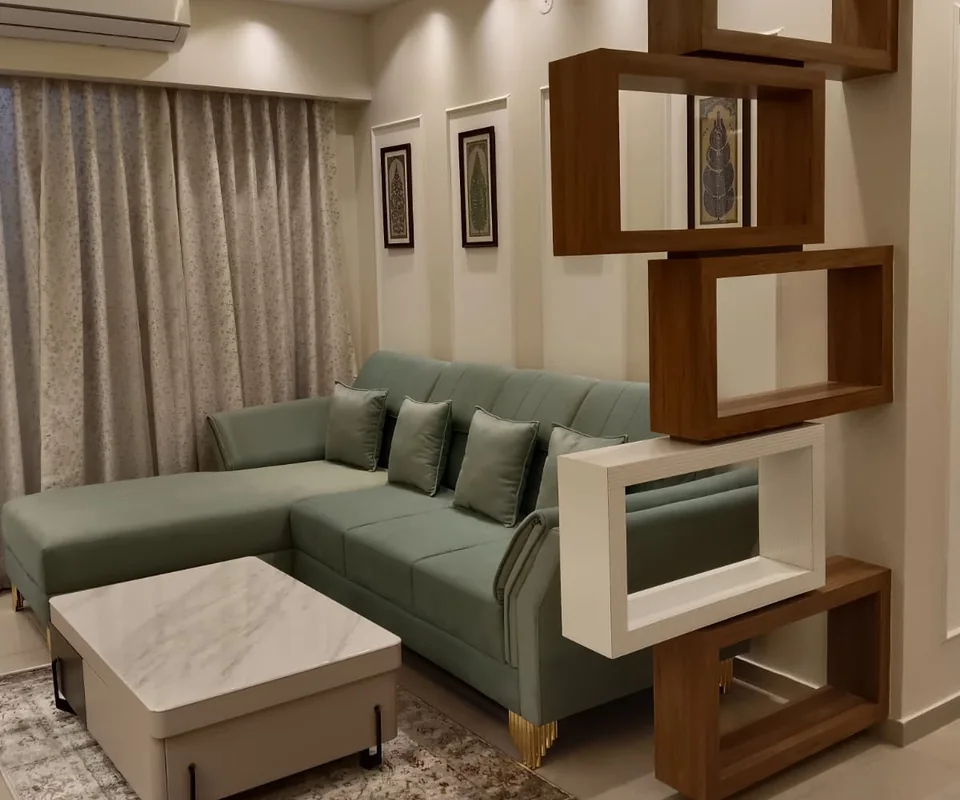 Soft grey living area