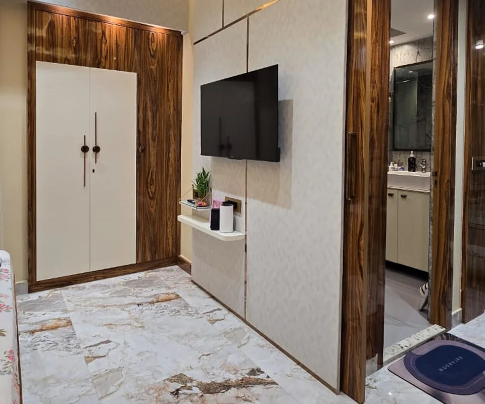 TV and storage wall