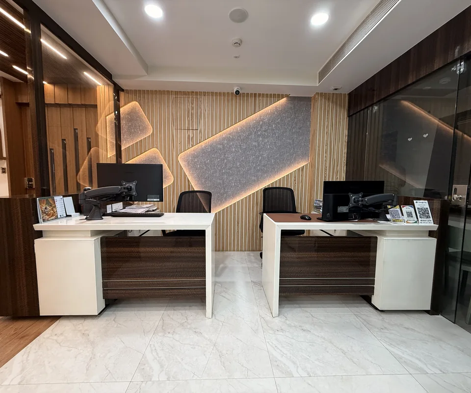 Reception and workstations